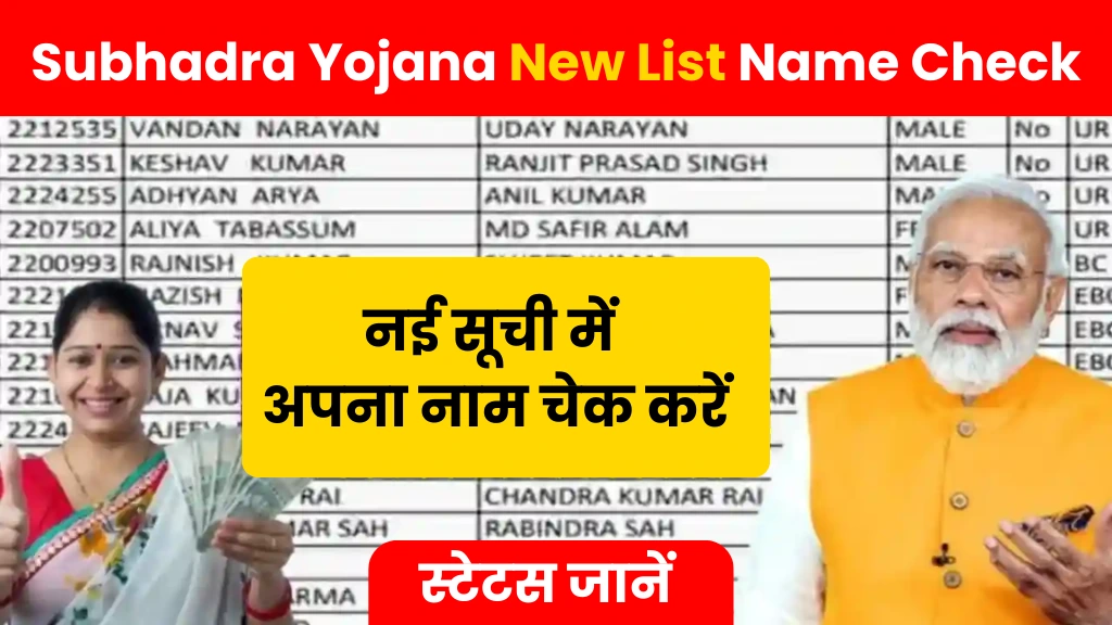 Subhadra Yojana New List Name Check